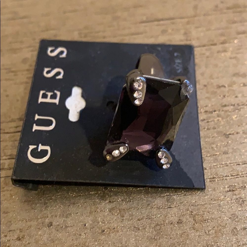 Guess purple stone ring